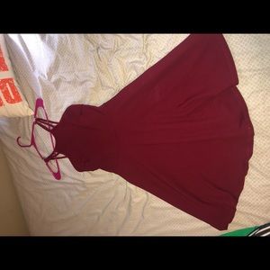 Flowy maroon dress